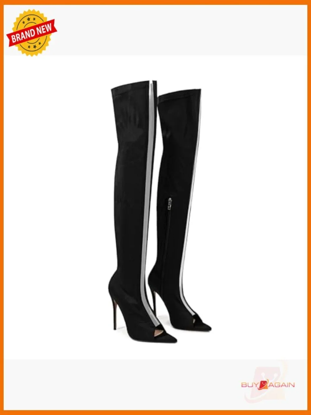 Stiletto Heel Over the Knee Thigh High Stretch Boots Peep Toe Pointed Toe Fall